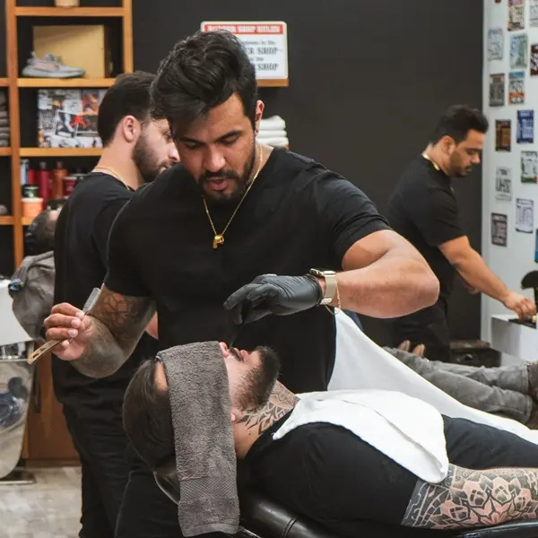 Barbershop and customers
